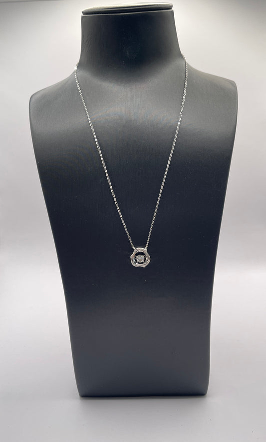 *MD0071  Silver Moissan Diamond Pendant