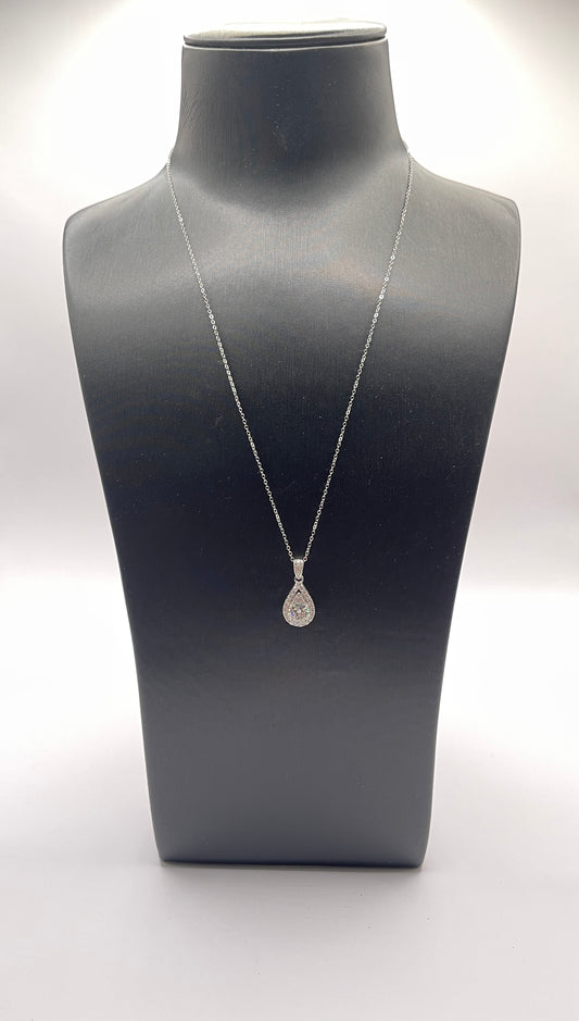 MD0033 Silver Moissan Diamond Pendant